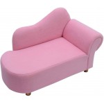Sofa Canapea Fotoliu Roz fetite  - Luxury Pinky Princess Lounge Sofa cu cardu din lemn 